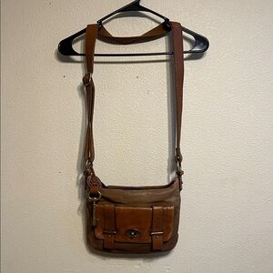 Fossil Two-Tone Leather Crossbody Bag